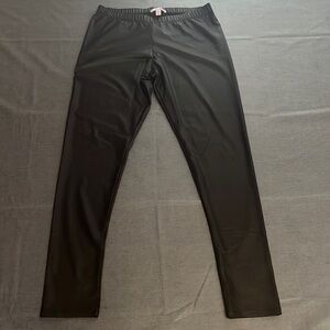 Bogo Black Pleather Elastic Leggings